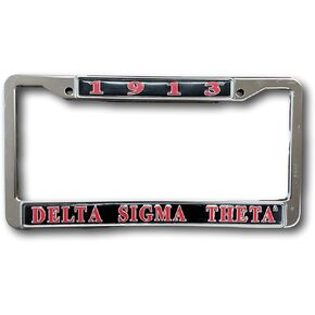 Delta Sigma Theta Black License Frame Car Plate