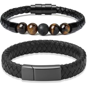 shajwo Cremation Jewelry Heart Urn Bracelet for Ashes for Women Men Adjustable Memorial Keepsake Tiger Eyes Bead Bracelet