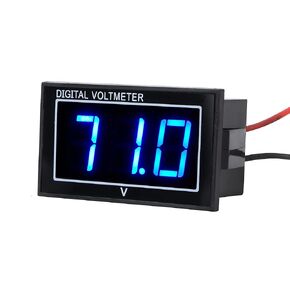 IPX7 Waterproof Battery Monitor with Bracket 7-100V,Car Motorcycle Golf cart Battery Meter Digital Battery Capacity Remaining Capacity Percentage Tester with Buzzer Alarm and Temperature