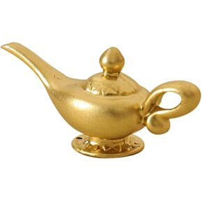 Gold 1/12 Miniature Aladdin Genie Lamp Decoration Accessories，Genie Lamp，Dollhouse Accessories，Dollhouse Decor