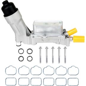 MITZONE 926-876 926-959 Aluminum Oil Cooler Filter Housing Assembly Compatible with 2011-2022 Chrysler Dodge Grand Cherokee Ram 1500 2014-2022 Ram ProMaster 1500 2500 3500 3500 3.6L V6 in Saudi Arabia