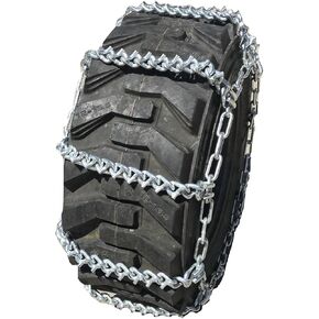 TireChain.com 4-Link 12.4-16, 12.4-16 V-Bar Heavy Duty Tractor Tire Chains Set of 2
