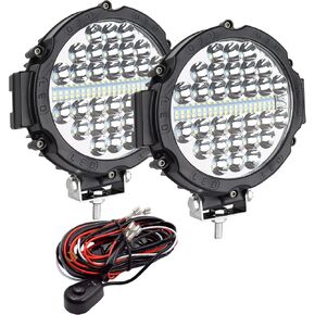7 Inch Round Led Offroad Lights, Safego round LED Driving Light Bar Pods 210W 21000LM Combo Beam Work light for Trucks ATV UTV SUV Car Tractors Off-Roading Jeep Lighting, Pack of 2