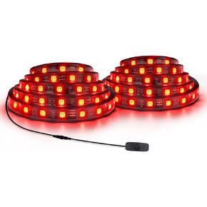Xprite 60" Inch Blue LED Truck Bed Lights Strip Kit, Decoration Lighting Bar for Cargo Pickup Trucks Van SUV RV Boat, On|Off Switch - 2PCS