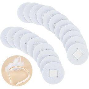 BENECREAT 20pcs 2 inch Hair Band Pad, White Headband Decoration Accessories, Felt Hair Band Decor Base for Making Tea Party Headbands, Decorations Handmade DIY, 2mm Thick