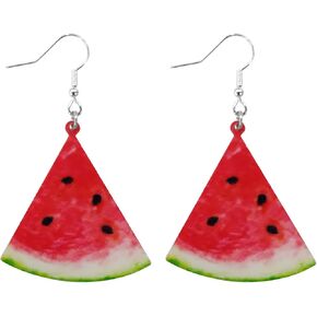 ROSTIVO Watermelon Earrings for Women Cute Summer Dangle Earrings Novelty Weird Earrings