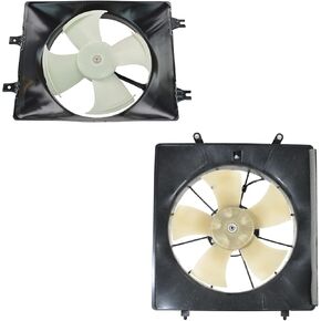 TRQ 2pc Radiator Cooling Fan & A/C Condenser Cooling Fan Kit for Honda Odyssey