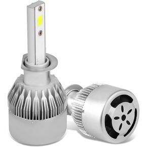 DNA Motoring HID-LED-LB-FAN-9005 Pair of LED Light Bulbs with Cooling Fan, White