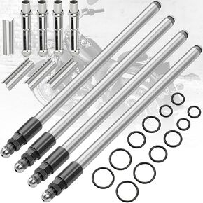 طقم غطاء كروم قابل للتعديل من Pushrods يحل محل 106-6051 متوافق مع Harley-Davidson Twin Cam 99-17