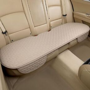 Black Back Seat Cover, Rear Car Seat Cover for Cars Truck SUV,Seat Covers with Storage Pocket,Bottom Auto Seat Cushion Pad Mat for Most Vehicles-Black,1 Pcs