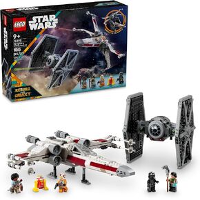 LEGO Star Wars TIE Fighter & X-Wing Mash-up Building Toys Set Ideas for Kids, Boys & Girls, Ages 9+ - W/ 4 Star Wars Minifigures Toys - 75393