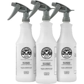 Chemical Guys ACC130 Professional Chemical Resistant Heavy Duty Bottle and Sprayer - 32 oz. (Pack of 3)