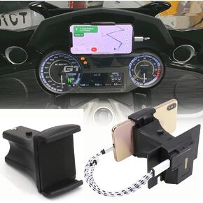 Upgrade Motorcycle Phone Holder for BMW K1600B GT GTL,One-Click Unlock Cellphone GPS Navigation Bracket Mount with USB Charger Anti-Theft Shockproof for BMW K1600GT/GTL 2011-2020