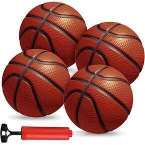 gmaophy 4 حزمة كرات السلة الصغيرة، 6 "مجموعة كرة السلة الصغيرة مع مضخة، كرات السلة لطوق كرة السلة المصغرة، لعبة كرة السلة الصغيرة للأطفال الصغار الأطفال المراهقين لحمام السباحة، في الداخل، في الهواء الطلق in Kuwait