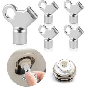 5PCS Radiator Key Kit,Premium Aluminum Alloy Bleeding Air Valve Key for Radiator Cover,Professional Car Accessories Radiator Valve Key with 0.22x0.22" Square Socket for Bleeding Radiator