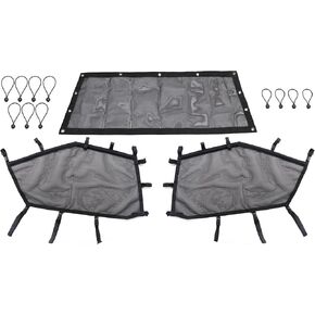 شبكة نافذة UTV شبكية خلفية أمامية من الشمس متوافقة مع 2020 2021 2022 2023 2024 Polaris RZR PRO XP RZR PRO R ملحقات ظلة الشمس شريط شبكي لحماية الباب من الخدش، 3 قطع in Kuwait