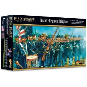 Warlord Games Black Powder American Civil War: Infantry Regiment Firing Line Figures 1:56 Military Table Top Wargaming Plastic Model Kit 302414002