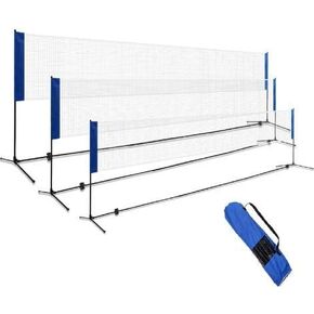 LDAILY 10ft Portable Badminton Net Set, Sports Set for Badminton, Tennis, Volleyball, Training Net with Stand, Competition School Training for Kids Adults with Carry Bag, Outdoor/Indoor Court