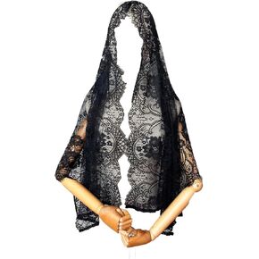 Spanish Lace Mantilla Veil, Vintage Inspired Infinity Shape, Triangle Head Covering