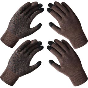 Winter Gloves - 2 Pairs Winter Gloves for Men Cold Weather