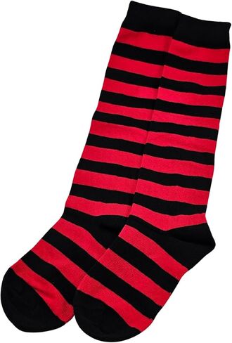 Colourful Baby World Girls' Rainbow Stripe Knee High Stripe Fancy Socks in Saudi Arabia