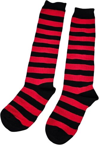 Colourful Baby World Girls' Rainbow Stripe Knee High Stripe Fancy Socks in Saudi Arabia
