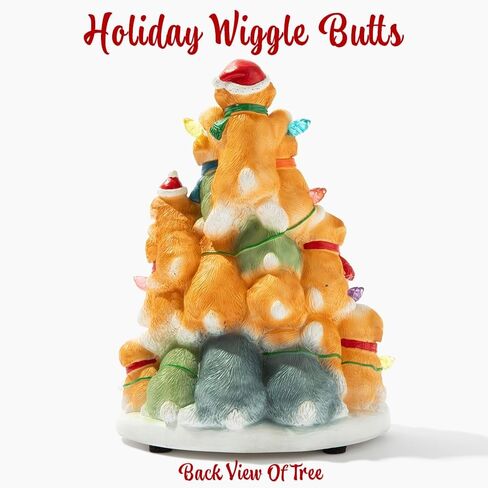 شجرة عيد الميلاد الصغيرة للكلاب من iHeartDogs - تمثال صغير مصنوع يدويًا من الراتنج لشجرة عيد الميلاد لتزيين الكلاب - يساعد على إطعام الكلاب المحتاجة in Kuwait