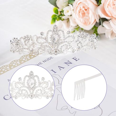 حجاب فيونكة شعر الزفاف وتيجان كريستال، تيجان حجاب زفاف للعزوبية، طرحة زفاف لحفلات العزوبية للعروس in Kuwait