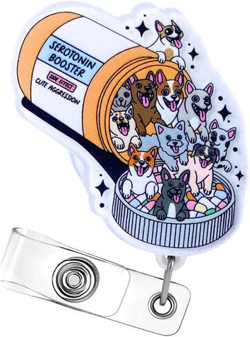 Cat Badge Reel Funny Nurse Cats Mom Lovers Retractable Clip Holder Happy Pills Booster Cute Nursing Vet Tech Technician Veterinary Pharmacy Mental Health RN Medical Worker Office Accessories Gifts in Saudi Arabia