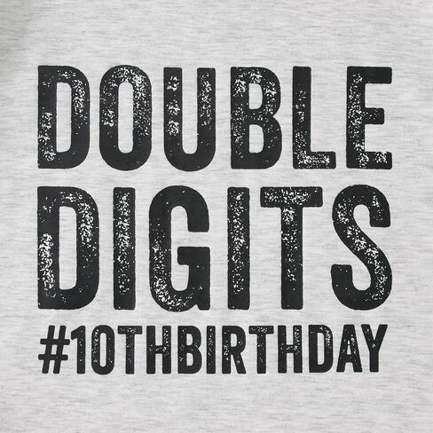 10th Birthday Outfits Boy Girl Double Digits Sweatshirt Ten Years Old Pullover Tops Long Sleeve Shirts Fall Clothes in Kuwait