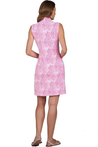 فستان IBKUL للحماية من الشمس UPF50+ Icefil Cooling Alena Print بدون أكمام - 58539 بطيخ / أبيض Alena M in Kuwait