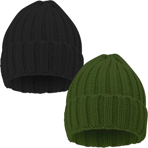 ZOORON 1&2 Winter Beanie for Women Soft Warm Slouchy Knit Hat Ski Stocking Cuffed Cap in Saudi Arabia