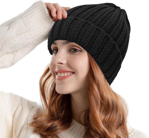 ZOORON 1&2 Winter Beanie for Women Soft Warm Slouchy Knit Hat Ski Stocking Cuffed Cap in Saudi Arabia
