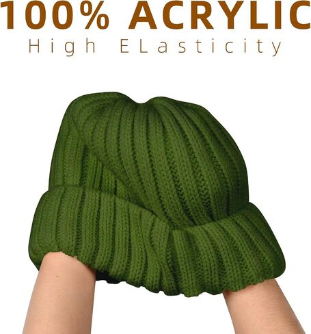 ZOORON 1&2 Winter Beanie for Women Soft Warm Slouchy Knit Hat Ski Stocking Cuffed Cap in Saudi Arabia