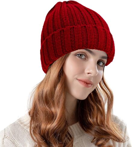 ZOORON 1&2 Winter Beanie for Women Soft Warm Slouchy Knit Hat Ski Stocking Cuffed Cap in Saudi Arabia