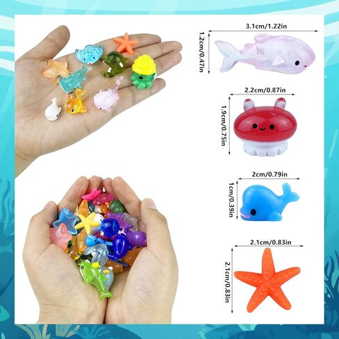 HAVAGDTM 110 PCS Mini Animal Figures Mini Duck Figures Miniature Garden Decor for Miniature Garden Landscape Pots Dollhouse DIY Handmade Birthday Party Favor in Saudi Arabia