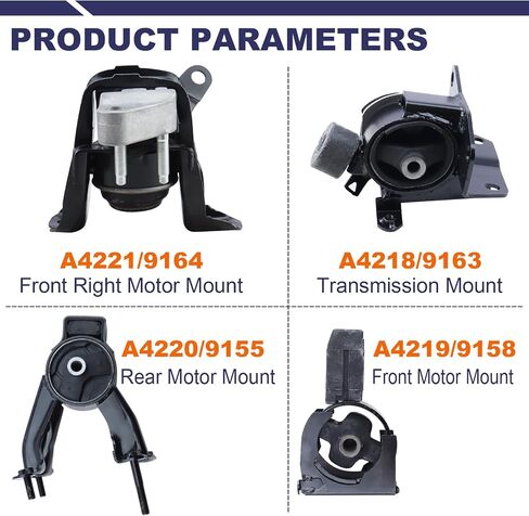 Engine Motor Mount Set for 2013-2017 Honda Accord 2.4L Automatic Transmission, Replacement for A65040 A65054 A65068 A65071 A65072 in Kuwait