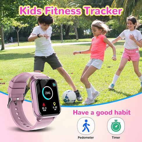 Kids Smart Watch with 26 Puzzle Games HD Touch Screen Smartwatch for Boys Girls Ages 5-12, Camera Video Music Alarm Audiobook Learn Card Flashlight Pedometer Christmas Birthday Educational Gift Toy in Saudi Arabia