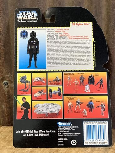 Star Wars Power of the Force Tie Fighter Pilot Action Figure with Imperial Issue Blaster Pistol in Saudi Arabia