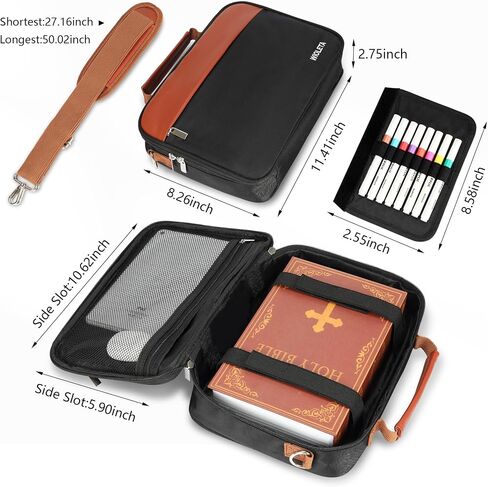Bible Case for Girls Bible Cover Case for Women Green Bible Bag with Shoulder Strap,Detachable Pen Loops for Bible Accessories in Saudi Arabia