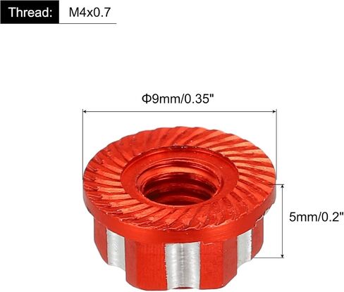 MECCANIXITY Hexagonal Nuts Aluminum M4 RC Wheel Hex Nuts Dustproof Anti-Skid Mount Cap for 1/10 RC Model Car Trucks Off Road Car Upgraded Parts Pack of 4(Golden) in Saudi Arabia