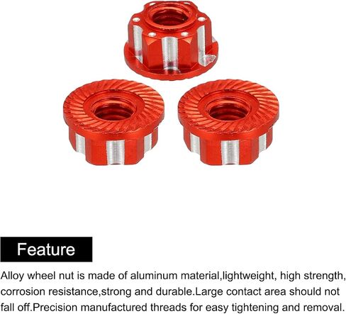 MECCANIXITY Hexagonal Nuts Aluminum M4 RC Wheel Hex Nuts Dustproof Anti-Skid Mount Cap for 1/10 RC Model Car Trucks Off Road Car Upgraded Parts Pack of 4(Golden) in Saudi Arabia