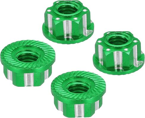 MECCANIXITY Hexagonal Nuts Aluminum M4 RC Wheel Hex Nuts Dustproof Anti-Skid Mount Cap for 1/10 RC Model Car Trucks Off Road Car Upgraded Parts Pack of 4(Golden) in Saudi Arabia