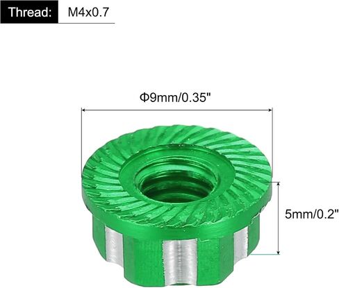 MECCANIXITY Hexagonal Nuts Aluminum M4 RC Wheel Hex Nuts Dustproof Anti-Skid Mount Cap for 1/10 RC Model Car Trucks Off Road Car Upgraded Parts Pack of 4(Golden) in Saudi Arabia