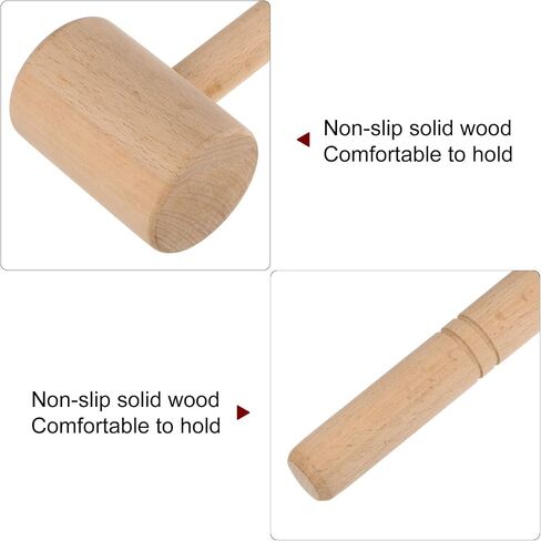 HARFINGTON 9" Leather Carving Hammer Wooden Hammer T-Shaped Head Leathercraft Mallet Tool for DIY Stamping Sew Leather Cowhide in Saudi Arabia