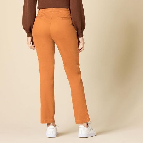 Amazon Essentials Women's High-Rise Slim-Fit Full-Length Straight-Leg Khaki Pant in Saudi Arabia