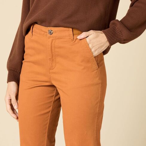 Amazon Essentials Women's High-Rise Slim-Fit Full-Length Straight-Leg Khaki Pant in Saudi Arabia
