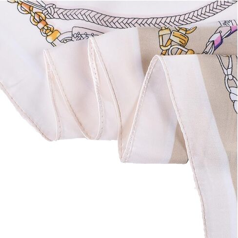 27.5 Inches Satin Head Scarf for Women Silk-Like Floral Hair Scarf, Neck Scarf for Women, Multi-Use Square Scarf in Saudi Arabia