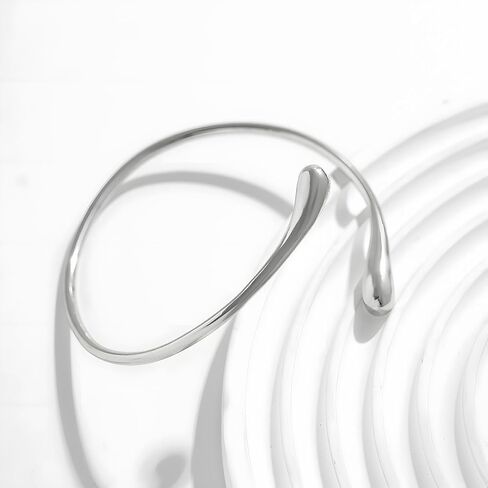 Teardrop Gold Cuff Bracelets for Women Gold Silver Bangles Upper Arm Cuff Adjustable Chunky Open Cuff Bangle Bracelets in Kuwait