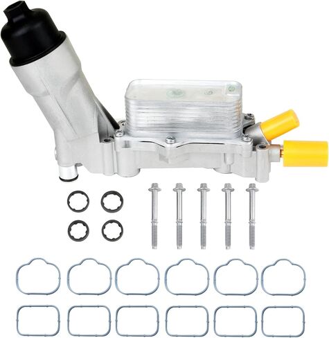 MITZONE 926-876 926-959 Aluminum Oil Cooler Filter Housing Assembly Compatible with 2011-2022 Chrysler Dodge Grand Cherokee Ram 1500 2014-2022 Ram ProMaster 1500 2500 3500 3500 3.6L V6 in Saudi Arabia